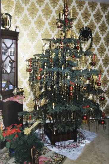 Weihnachtskarte Mit Weihnachtsbaum – Künstlerisch, Goldfolie, Umweltfreundlich, 15x15 Cm