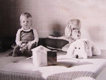 Ich mit Bello und Waldi